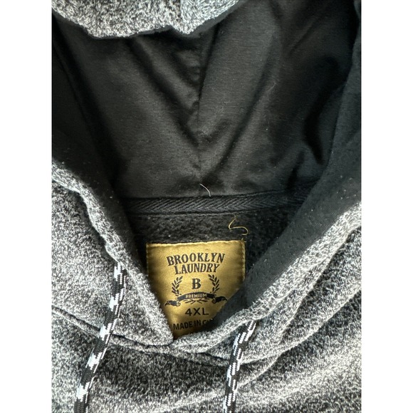 Brooklyn Laundry Hoodie Pullover 4XL Black Gray Red Men's - Picture 5 of 11